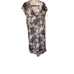 DBY Ltd Black and White Sheer Floral Dress